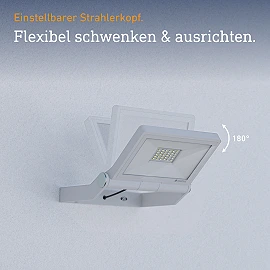 STEINEL XLED ONE outdoor LED floodlight, without sensor, 17.8 W, 2050 lm, 3000 K, white — 065218