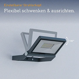 STEINEL XLED ONE XL outdoor LED floodlight, without sensor, 42.6 W, 4200 lm, 3000 K, anthracite — 065225