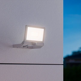 STEINEL XLED ONE XL S outdoor LED floodlight, with motion sensor, 42.6 W, 4200 lm, 3000 K, white — 065270