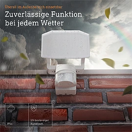 STEINEL XLED Protect S LED prožektors, ar sensoru, 14,3 W, 1642 lm, 3000 K, IP54, balts — 089894