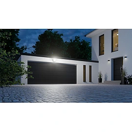 STEINEL XLED Protect S LED prožektors, ar sensoru, 14,3 W, 1642 lm, 3000 K, IP54, balts — 089894