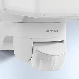 STEINEL XLED Protect S LED prožektors, ar sensoru, 14,3 W, 1642 lm, 3000 K, IP54, balts — 089894