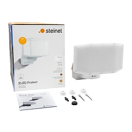 STEINEL XLED Protect LED prožektors, bez sensora, 13,6 W, 1642 lm, 3000 K, IP54, balts — 090005