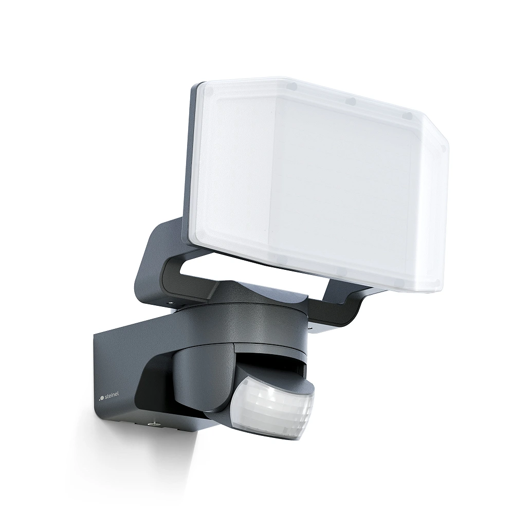 STEINEL XLED Protect S LED floodlight, motion sensor, 14.3 W, 1642 lm, 3000 K, IP54, anthracite — 090012