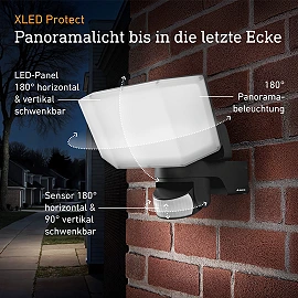 STEINEL XLED Protect S LED floodlight, motion sensor, 14.3 W, 1642 lm, 3000 K, IP54, anthracite — 090012