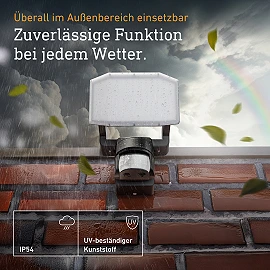 STEINEL XLED Protect S LED floodlight, motion sensor, 14.3 W, 1642 lm, 3000 K, IP54, anthracite — 090012