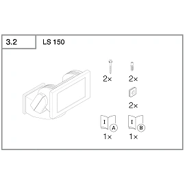 STEINEL LS 150 LED prožektors, bez sensora, 14,7 W, 1375 lm, 4000 K, IP44, balts — 069223
