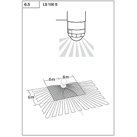 STEINEL LS 150 S LED prožektors, ar sensoru, 14,7 W, 1375 lm, 4000 K, IP44, balts — 052553