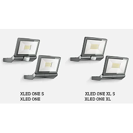 STEINEL XLED ONE XL S outdoor LED floodlight, with motion sensor, 42.6 W, 4200 lm, 3000 K, white — 065270