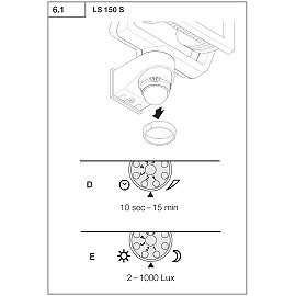 STEINEL LS 150 S LED prožektors, ar sensoru, 14,7 W, 1375 lm, 4000 K, IP44, balts — 052553