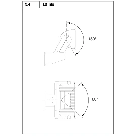 STEINEL LS 150 LED prožektors, bez sensora, 14,7 W, 1375 lm, 4000 K, IP44, balts — 069223
