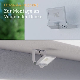 STEINEL XLED ONE S āra LED prožektors, ar sensoru, 18,6 W, 2050 lm, 3000 K, balts — 065256