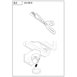 STEINEL LS 150 S LED prožektors, ar sensoru, 14,7 W, 1375 lm, 4000 K, IP44, balts — 052553