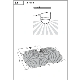 STEINEL LS 150 S LED prožektors, ar sensoru, 14,7 W, 1375 lm, 4000 K, IP44, balts — 052553