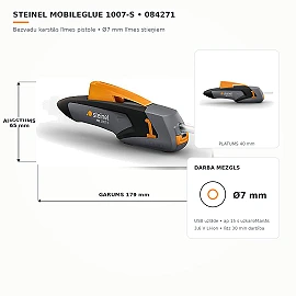 MobileGlue 1007-S cordless hot glue gun for 7 mm sticks (Steinel 084271)