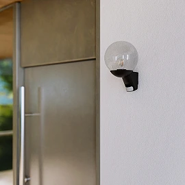 STEINEL L 585 S āra sienas sensorlampa, E27, 180°, melna — 005535