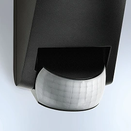 STEINEL L 585 S āra sienas sensorlampa, E27, 180°, melna — 005535