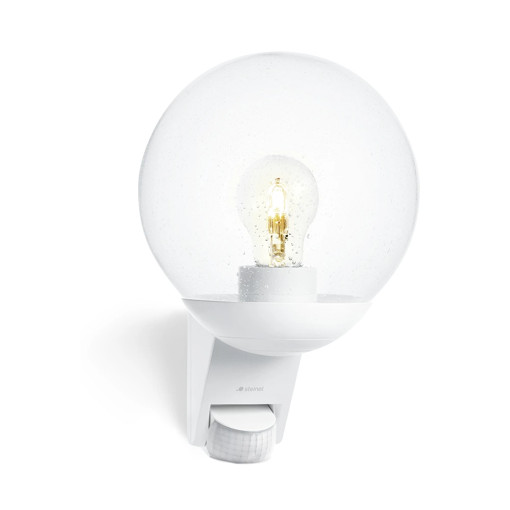 STEINEL L 585 S āra sienas sensorlampa, E27, 180°, balta — 005917