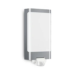 STEINEL L 240 S āra sienas LED sensorlampa, 9,3 W, 946 lm, 3000 K, IP44, inox — 010461