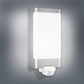 STEINEL L 240 S āra sienas LED sensorlampa, 9,3 W, 946 lm, 3000 K, IP44, inox — 010461