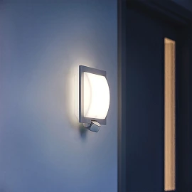 STEINEL L 20 S outdoor wall light with motion sensor, E27, max. 60 W, anthracite — 035693