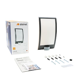 STEINEL L 22 S outdoor wall light with motion sensor, E27, max. 60 W, anthracite — 035709