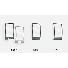 STEINEL L 22 S outdoor wall light with motion sensor, E27, max. 60 W, anthracite — 035709