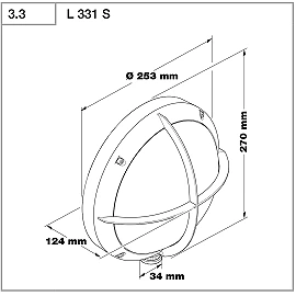 STEINEL L 331 S āra sienas LED sensorlampa ar aizsargrežģi, 8,4 W, 711 lm, 3000 K, antracīts — 053093
