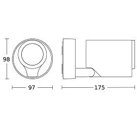 STEINEL Spot ONE āra sienas prožektors, bez sensora, 1× GU10, 512 lm, 3000 K, antracīts — 058623