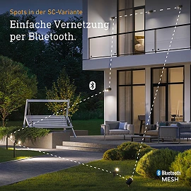STEINEL Spot DUO SC āra sensorprožektors, Bluetooth, 2×GU10, 14,6 W, 1024 lm, 3000 K, antracīts — 058654