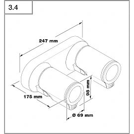 STEINEL Spot DUO SC āra sensorprožektors, Bluetooth, 2×GU10, 14,6 W, 1024 lm, 3000 K, antracīts — 058654