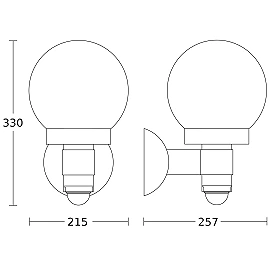 STEINEL L 115 S āra sienas sensorlampa, E27, 240°, antracīta — 059880
