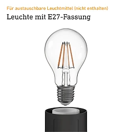 STEINEL L 30 outdoor wall light without sensor, E27, anthracite — 068882
