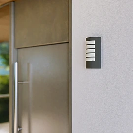 STEINEL L 12 outdoor wall light without sensor, E27, max. 60 W, anthracite — 069155