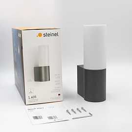 STEINEL L 605 LED āra sienas lampa bez sensora, 11,3 W, 729 lm, 3000 K, antracīta — 069506