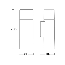 STEINEL L 910 LED āra sienas lampa bez sensora, 9,8 W, 797 lm, 3000 K, antracīta — 078720
