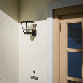 STEINEL L 10 āra sienas lampa bez sensora, E27, melna — 084752