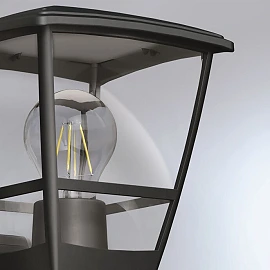 STEINEL L 10 S āra sienas lampa ar kustības sensoru, E27, melna — 084769