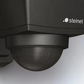 STEINEL L 10 S āra sienas lampa ar kustības sensoru, E27, melna — 084769