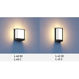 STEINEL L 40 C āra sienas lampa bez sensora, Bluetooth, 12,9 W, 869 lm, 3000 K, antracīta — 085230