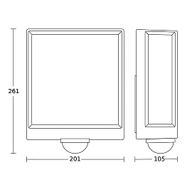 STEINEL L 40 SC āra sienas sensorlampa, Bluetooth, 12,9 W, 930 lm, 3000 K, antracīta — 085247