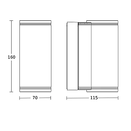 STEINEL L 940 outdoor wall light without sensor, 14.5 W, 1240 lm, 3000 K, anthracite — 087753