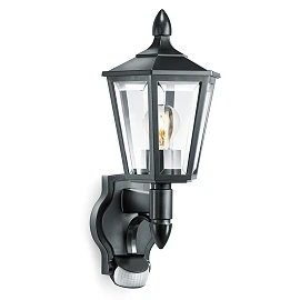 STEINEL L 15 S āra sienas sensorlampa, E27, melna — 617813
