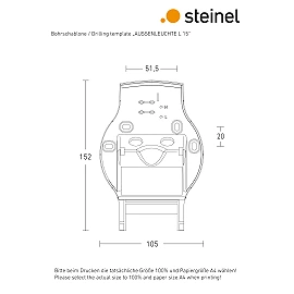STEINEL L 15 S āra sienas sensorlampa, E27, melna — 617813