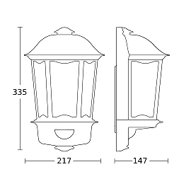 STEINEL L 190 S āra sienas sensorlampa, E27, 180°, balta — 644512