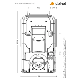 STEINEL L 190 S āra sienas sensorlampa, E27, 180°, balta — 644512