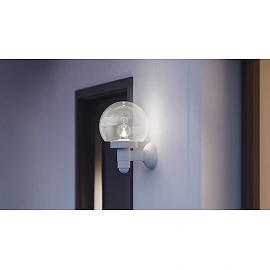 STEINEL L 115 S āra sienas sensorlampa, E27, 240°, balta — 657413