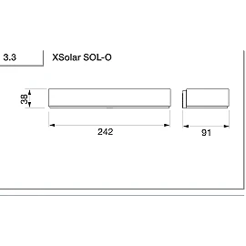 STEINEL XSolar SOL-O solar wall light, without motion sensor, 7 lm, 3000 K, anthracite — 052966
