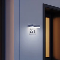 STEINEL XSolar SOL-O HN solārais mājas numura gaismeklis, bez kustības sensora, 7 lm, 3000 K, antracīta krāsā — 065935