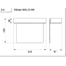 STEINEL XSolar SOL-O HN solar house number light, without motion sensor, 7 lm, 3000 K, anthracite — 065935